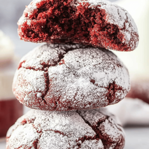 Easy Red Velvet Crinkle Cookies Recipe