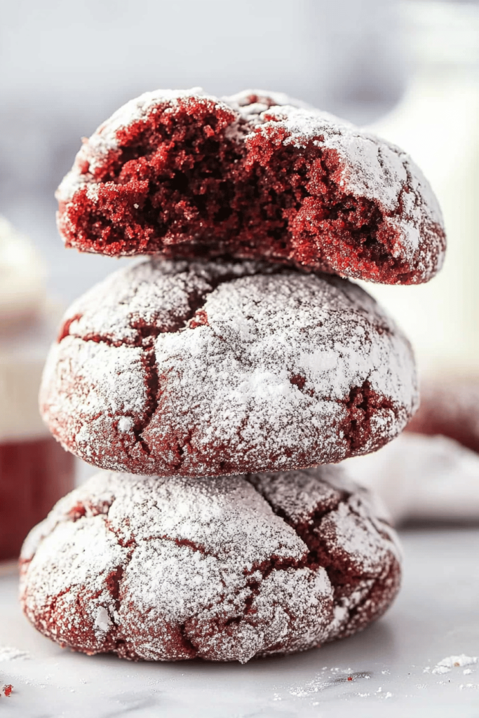 Easy Red Velvet Crinkle Cookies Recipe
