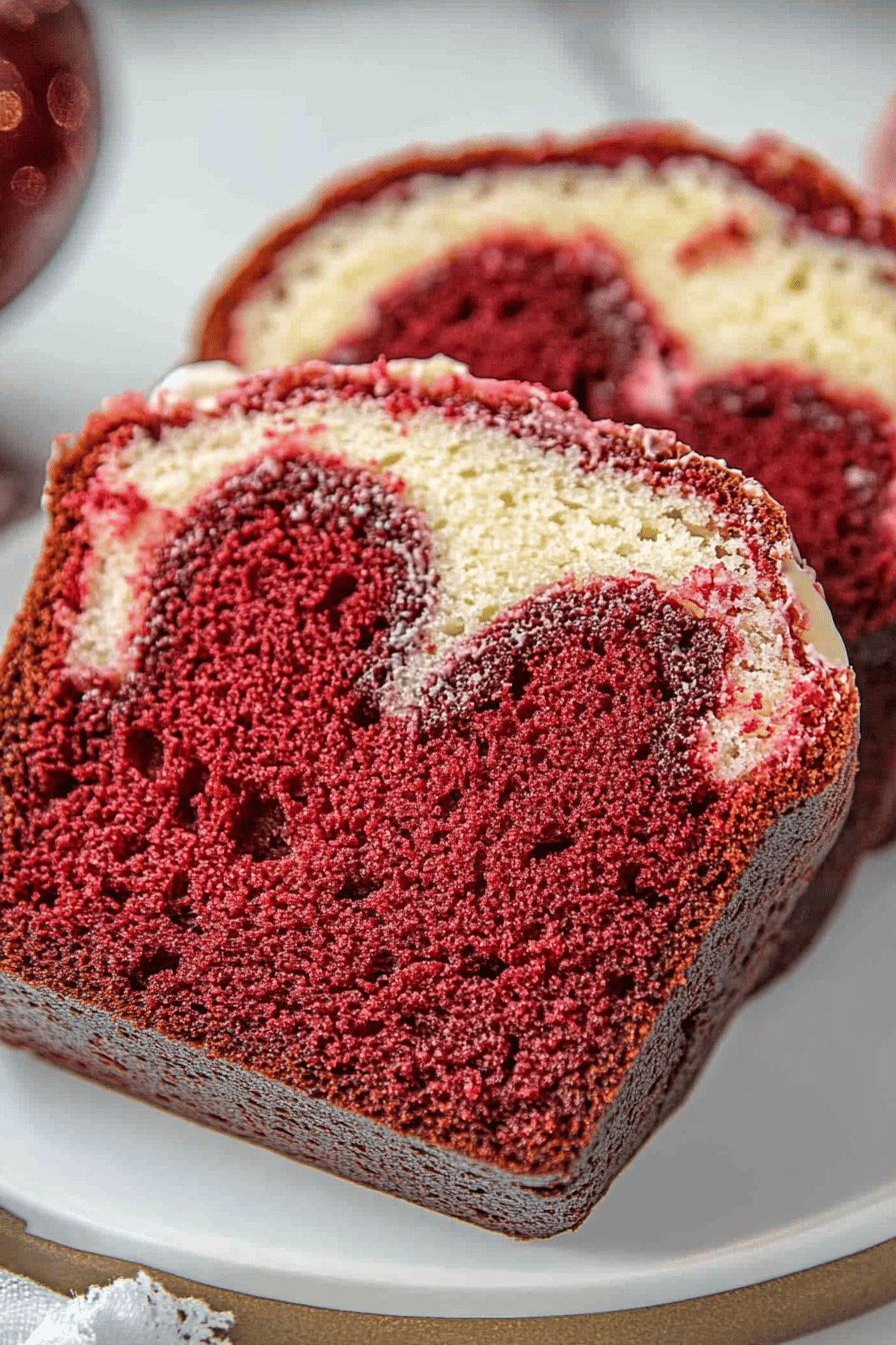 Easy Red Velvet Loaf Recipe Final Dish Presentation