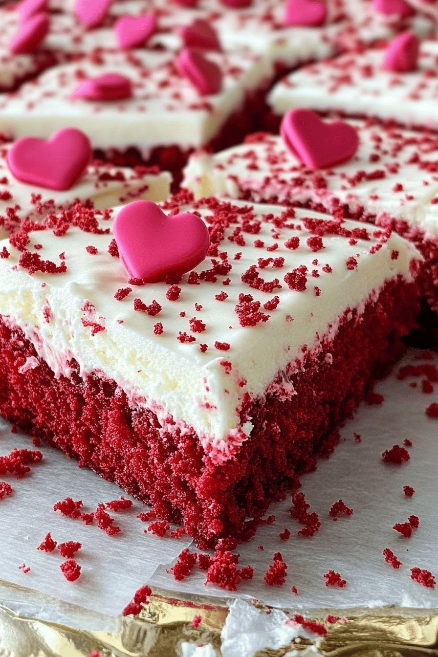 Easy Red Velvet Sheet Cake Recipe Final Dish Presentation