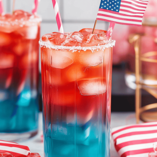 Easy Red, White & Blue Layered 4th of July Drink
