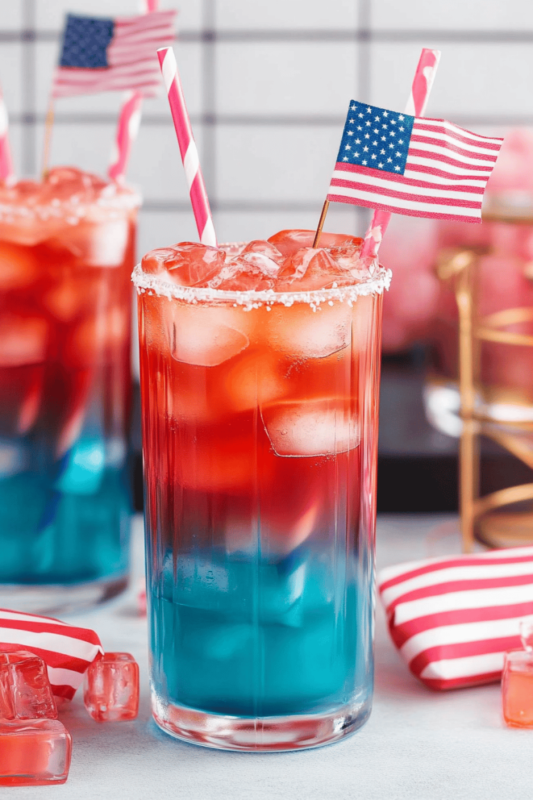 Easy Red, White & Blue Layered 4th of July Drink