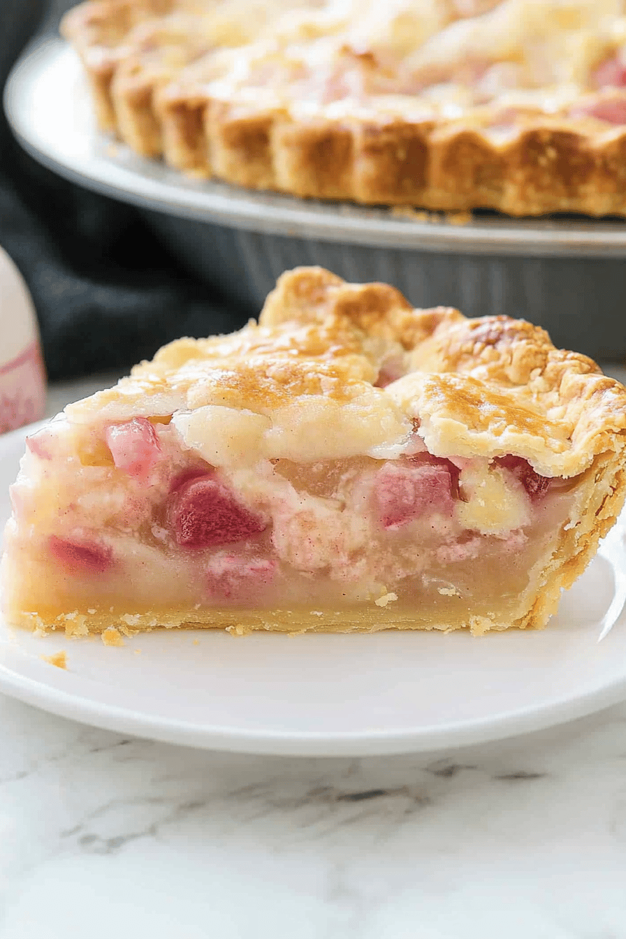 Easy Rhubarb Cream Pie Recipe ingredients