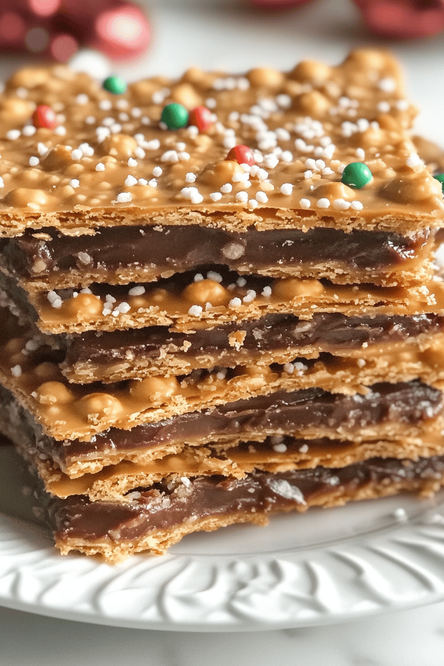Easy Ritz Cracker Toffee Recipe Final Dish Presentation