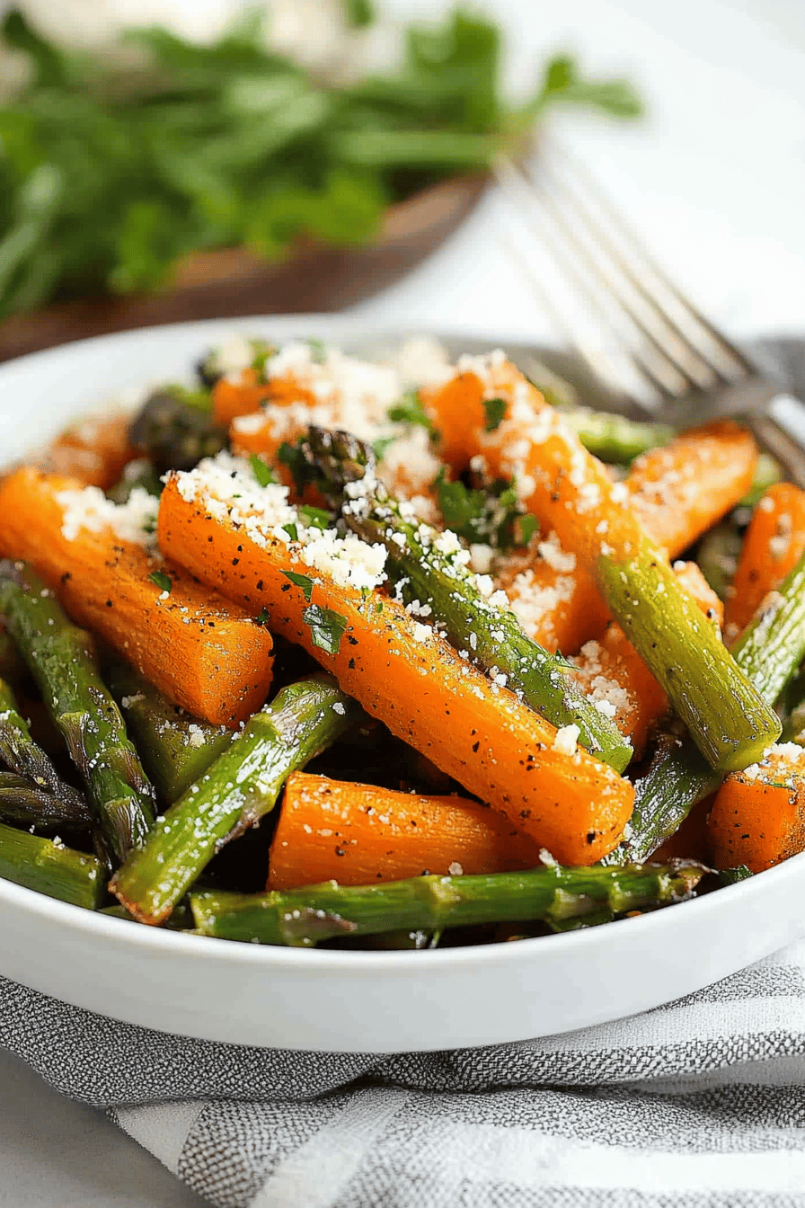 Easy Roasted Carrots and Asparagus Recipe ingredients