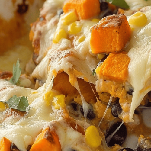 Easy Roasted Sweet Potato & Black Bean Enchiladas