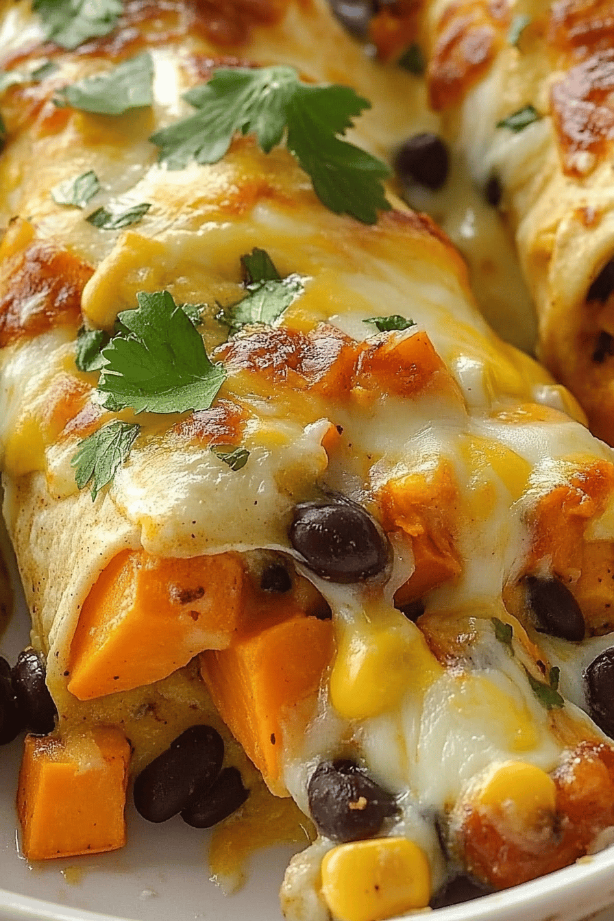 Easy Roasted Sweet Potato & Black Bean Enchiladas ingredients