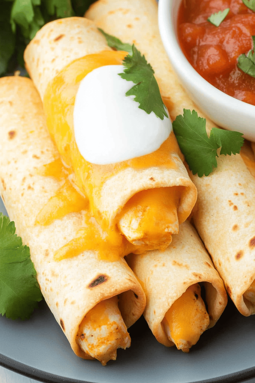 Easy Salsa Chicken Flautas Recipe Ingredients