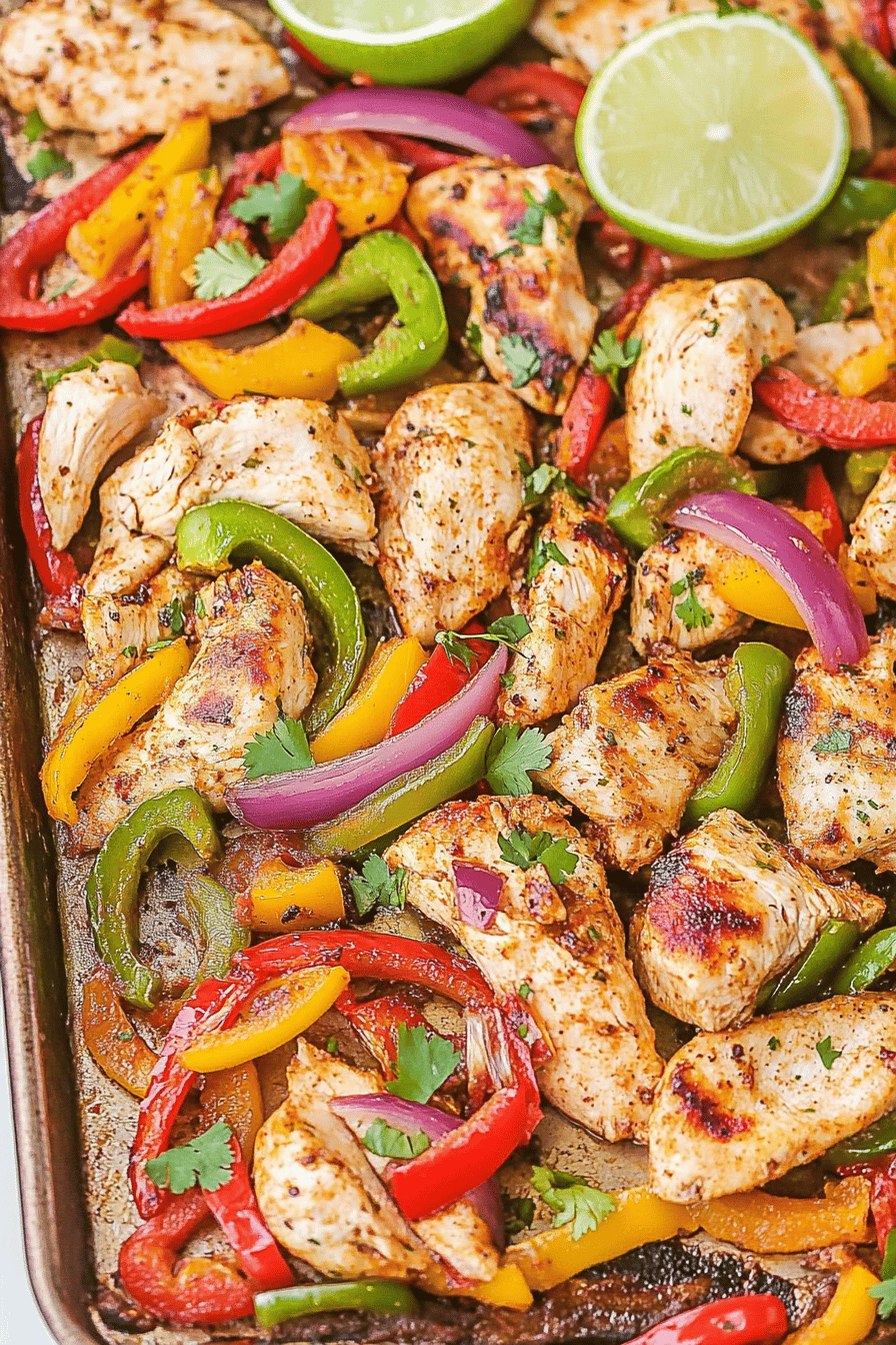 Easy Sheet Pan Chicken Fajitas Recipe