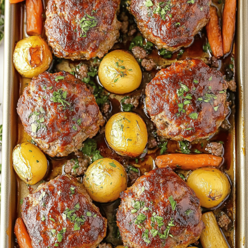 Easy Sheet Pan Mini Meatloaf Recipe