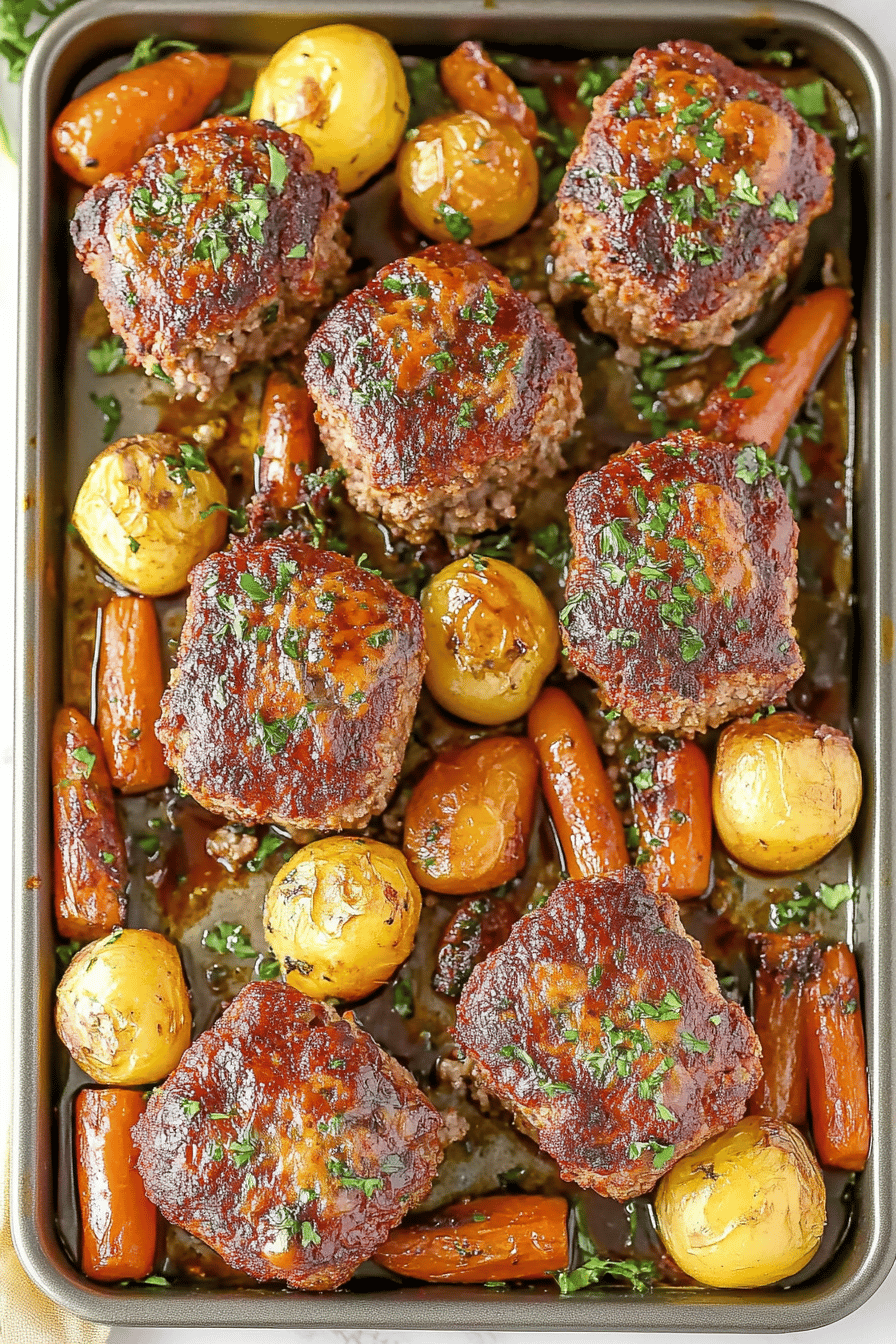 Easy Sheet Pan Mini Meatloaf Recipe ingredients