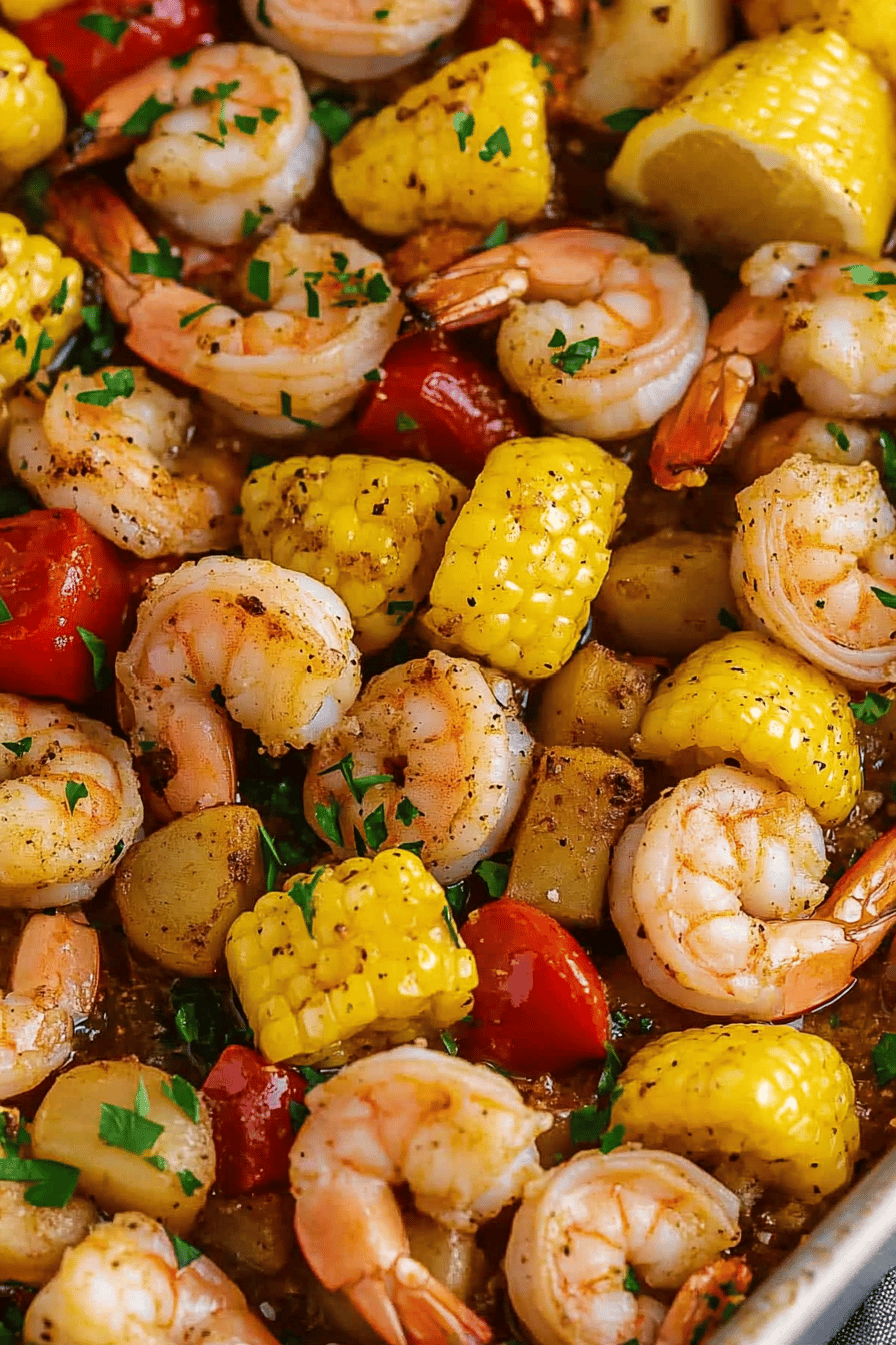 Easy Sheet Pan Shrimp Boil Recipe ingredients