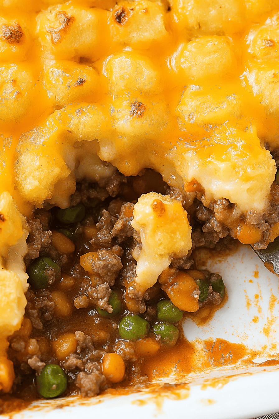 Easy Shepherd's Pie Tater Tot Casserole Recipe Final Dish Presentation