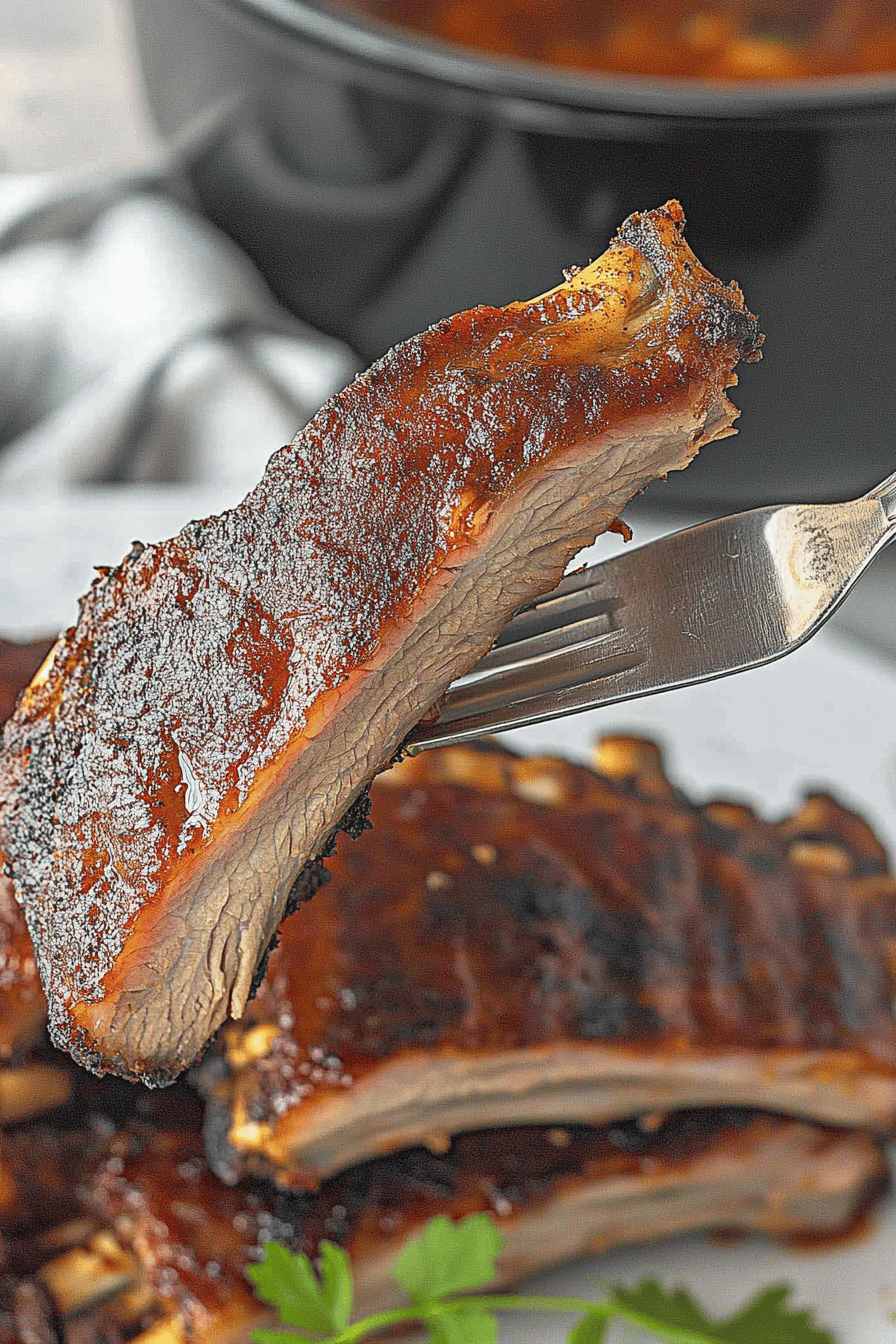 Easy Slow-Cooked Oven Ribs Final Dish Presentation