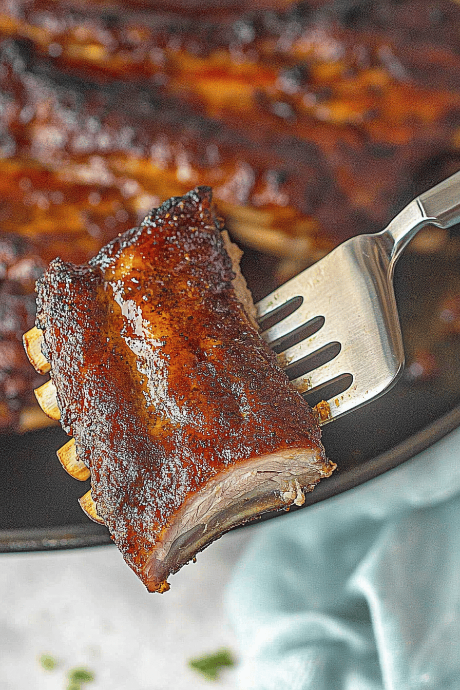 Easy Slow-Cooked Oven Ribs Final Dish Presentation