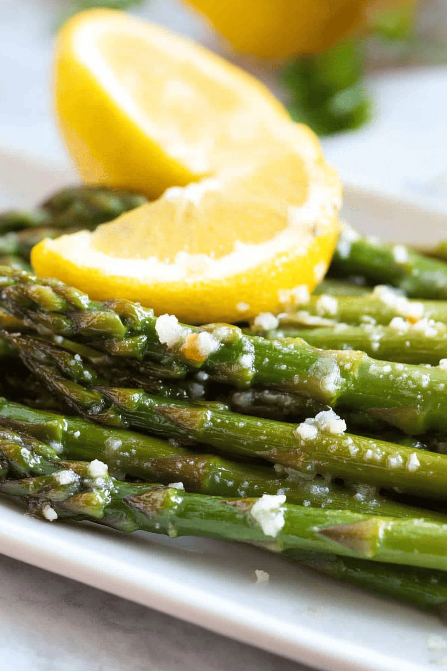 Easy Slow Cooker Asparagus Recipe Final Dish Presentation