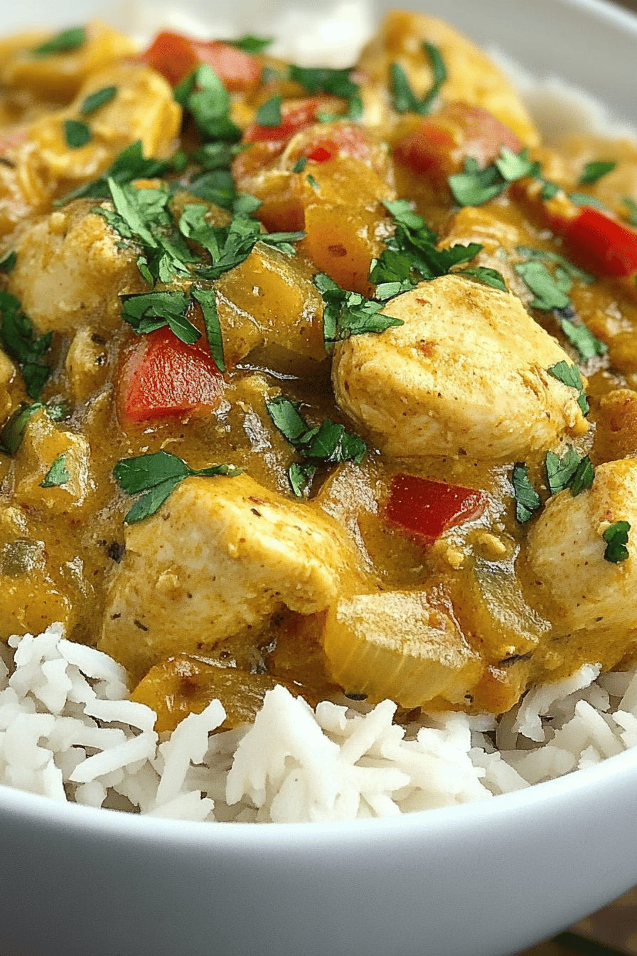 Easy Slow Cooker Chicken Coconut Curry