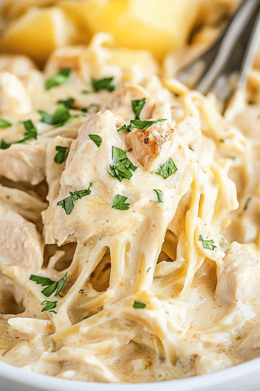 Easy Slow Cooker Creamy Italian Chicken Final Dish Presentation