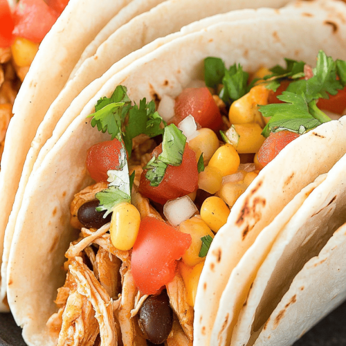 Easy Slow Cooker Fiesta Chicken Tacos Recipe