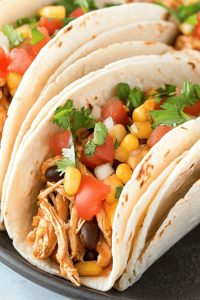 Easy Slow Cooker Fiesta Chicken Tacos Recipe