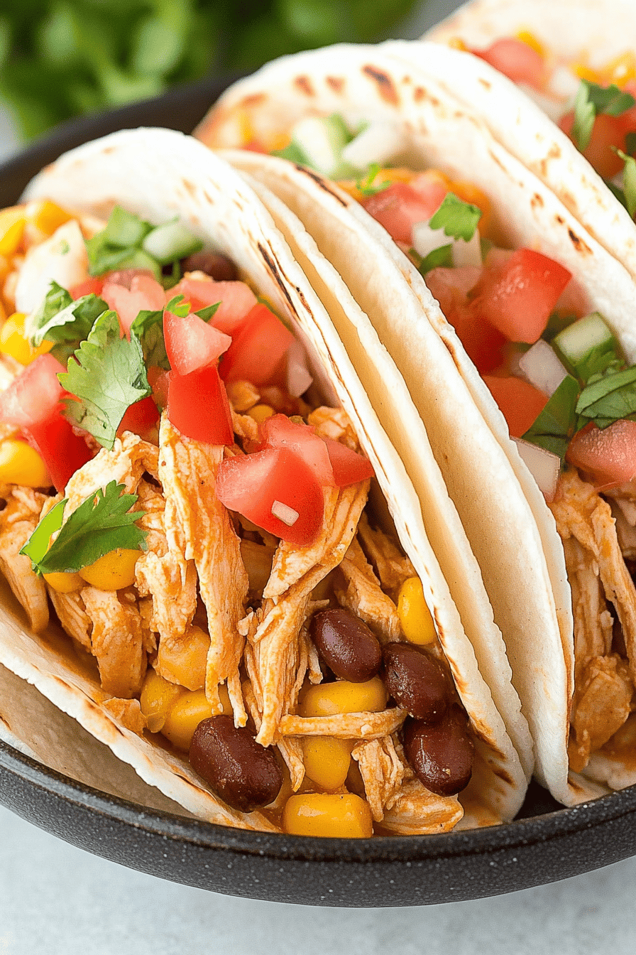 Easy Slow Cooker Fiesta Chicken Tacos Recipe ingredients