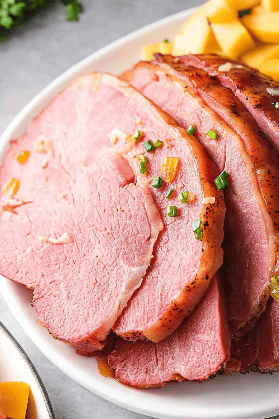 Easy Slow Cooker Ham Recipe ingredients