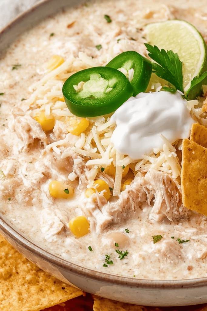 Easy Slow Cooker White Chicken Chili Recipe