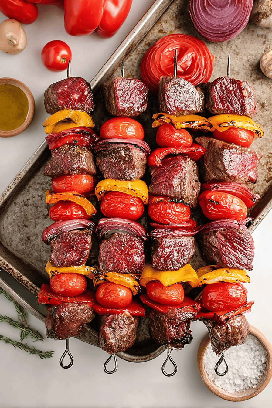 Easy Smoked Steak Kabobs ingredients