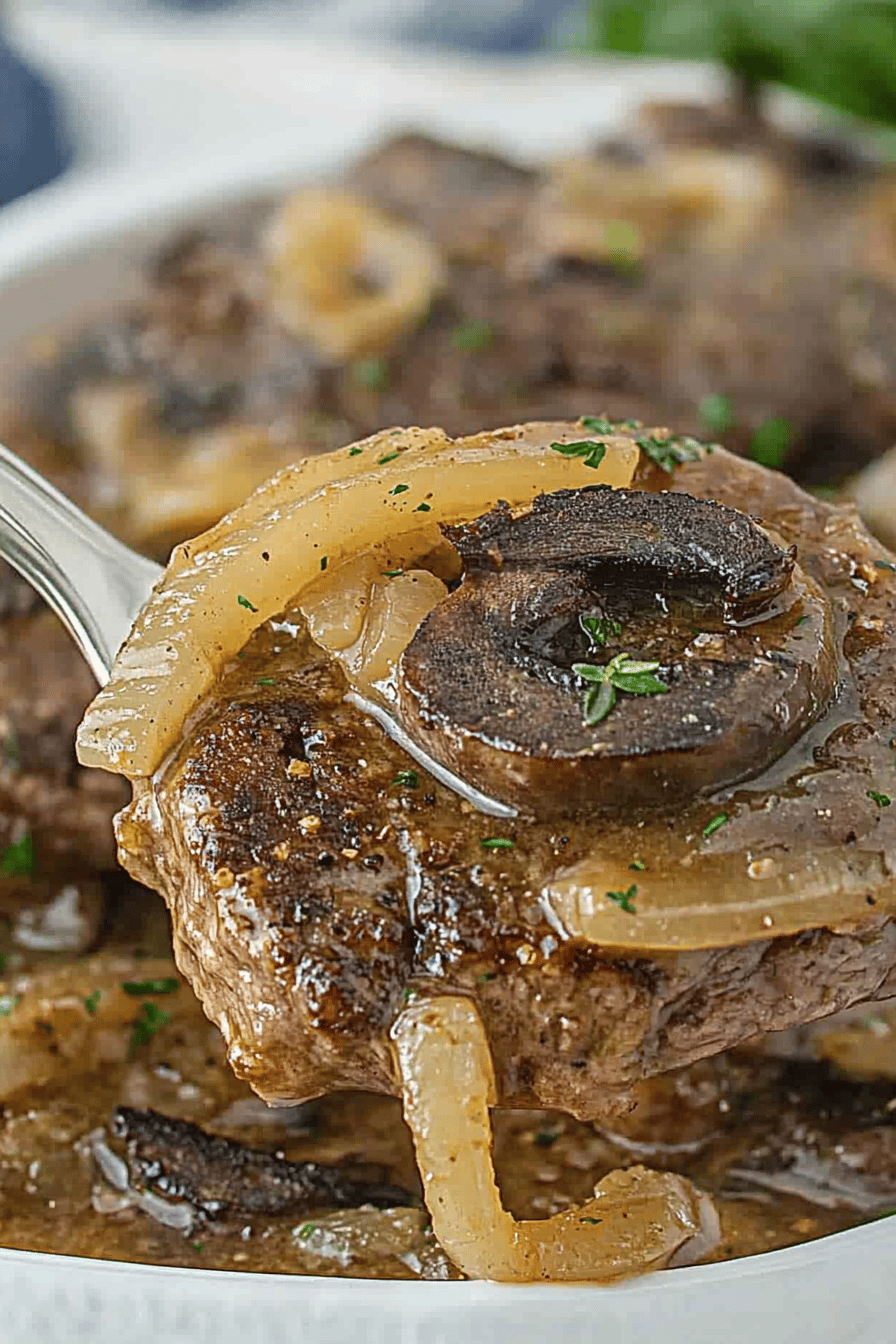 Easy Smothered Steak Recipe Final Dish Presentation