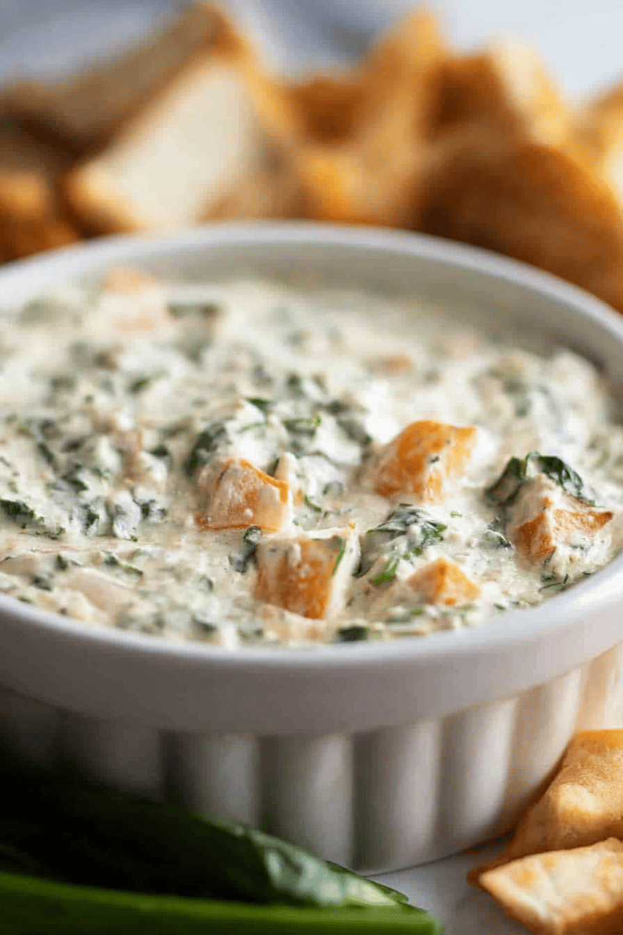 Easy Spinach Dip Recipe Final Dish Presentation