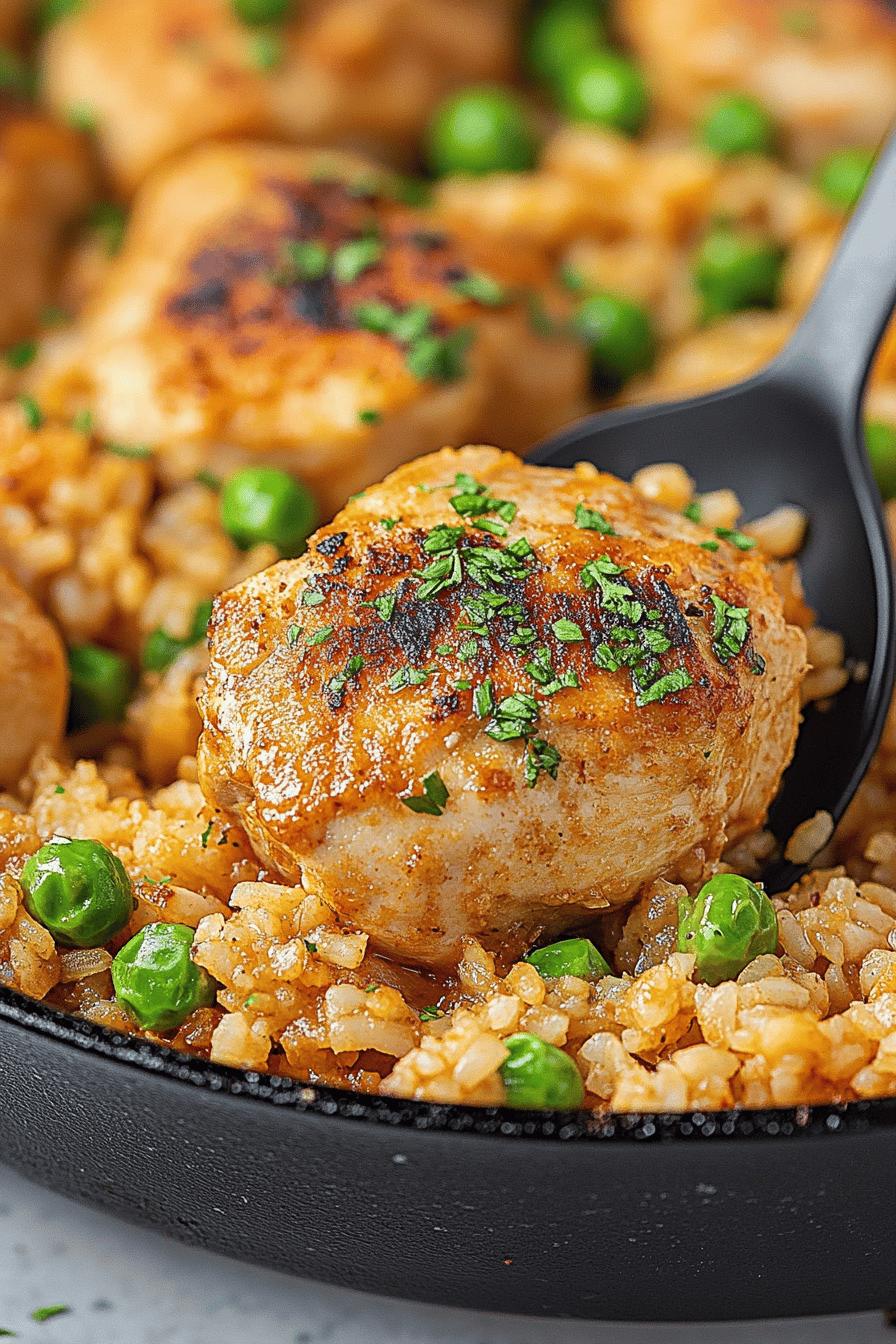 Easy Stovetop Chicken and Rice Recipe Final Dish Presentation
