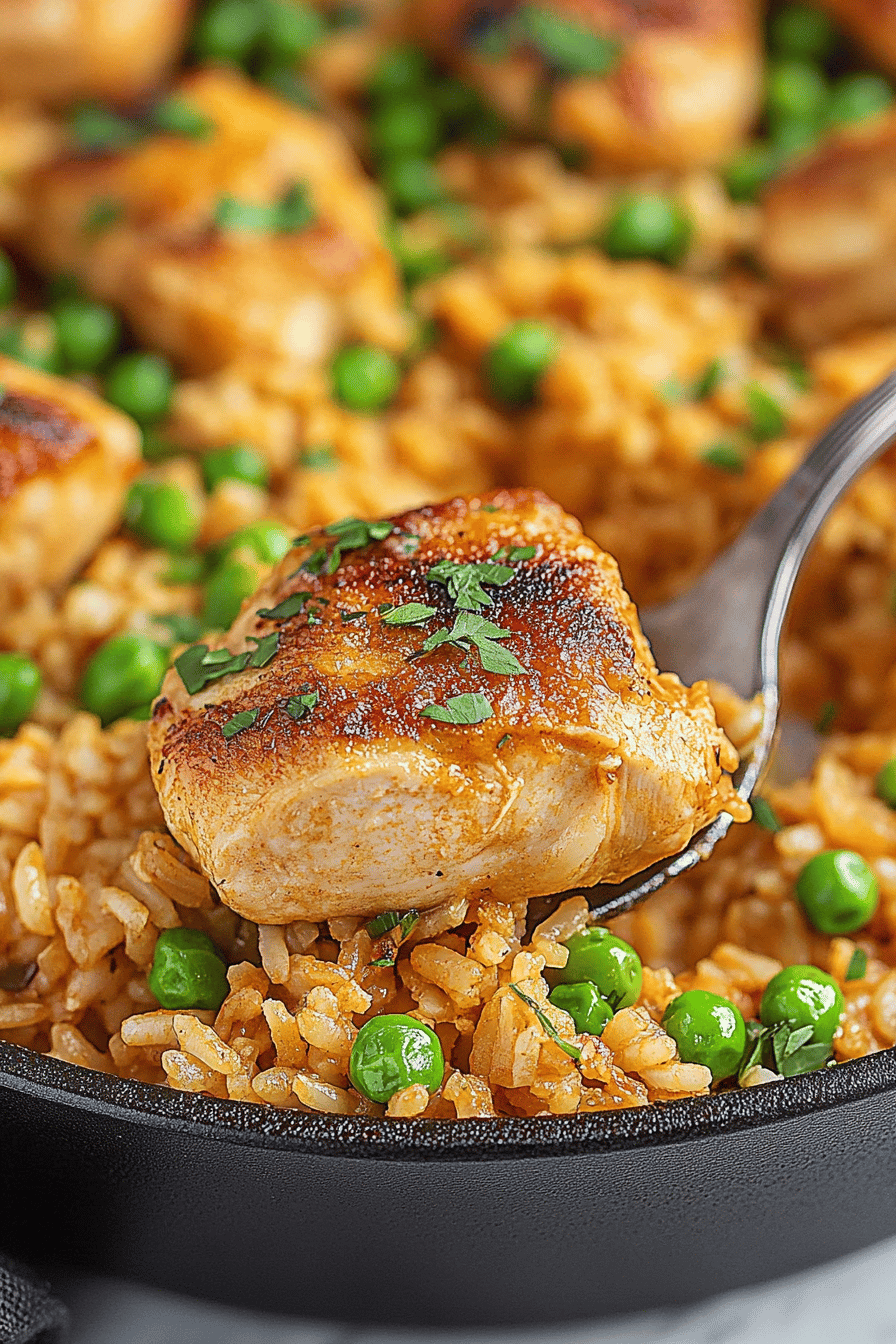 Easy Stovetop Chicken and Rice Recipe Final Dish Presentation