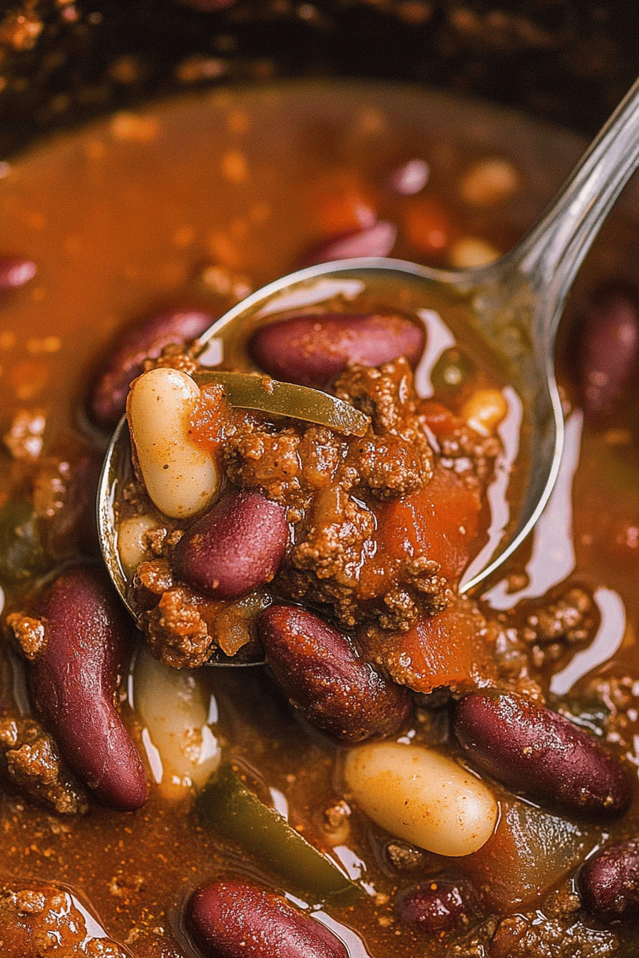 Easy Stovetop Chili Recipe Final Dish Presentation