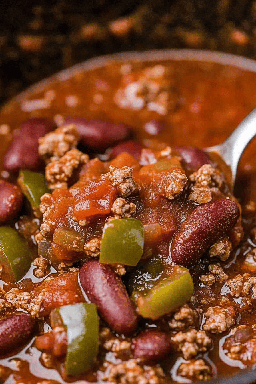 Easy Stovetop Chili Recipe Final Dish Presentation