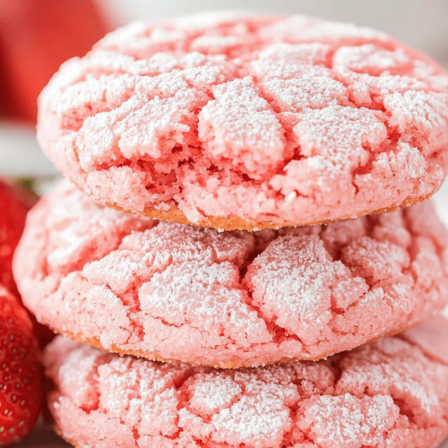 Easy Strawberry Cake Mix Cookies Recipe