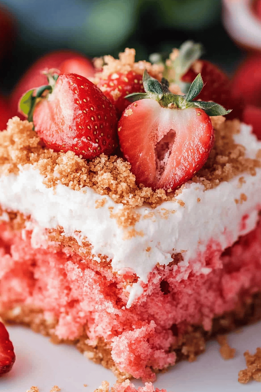 Easy Strawberry Crunch Cake Recipe ingredients