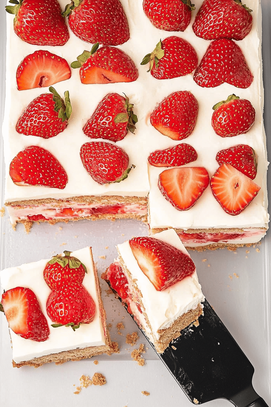 Easy Strawberry Icebox Cake Recipe ingredients