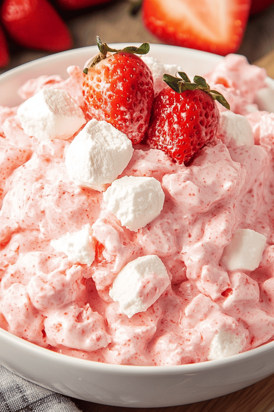 Easy Strawberry Jello Fluff Salad Recipe ingredients
