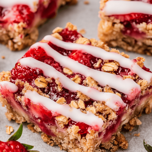 Easy Strawberry Oatmeal Crumble Bars Recipe