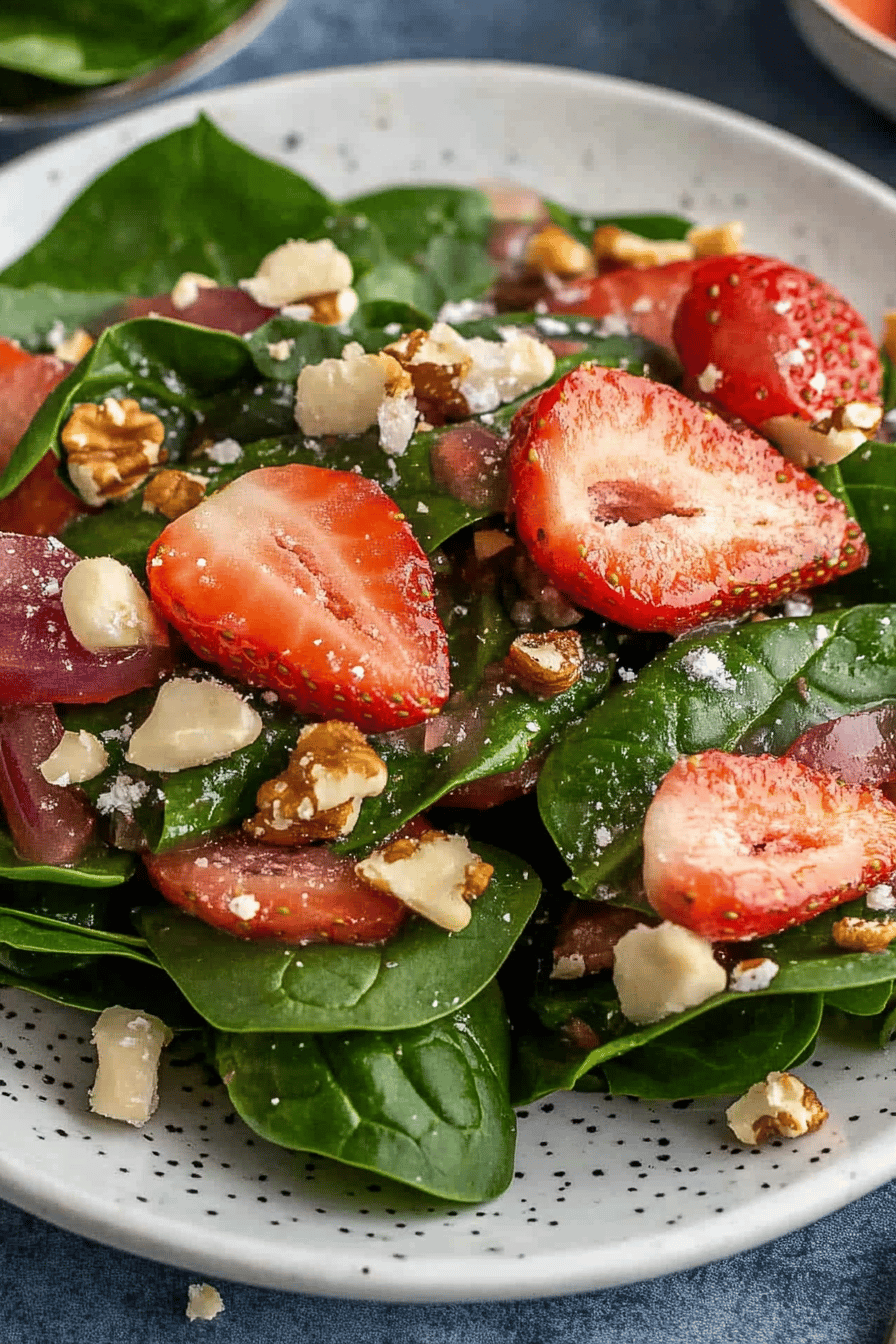 Easy Strawberry Spinach Salad Recipe ingredients