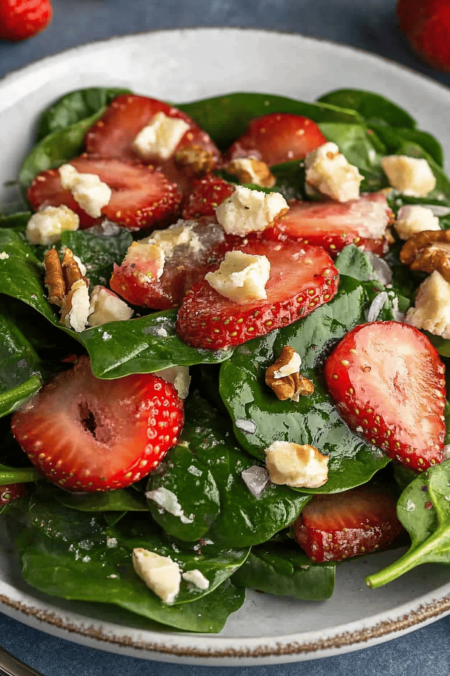 Easy Strawberry Spinach Salad Recipe