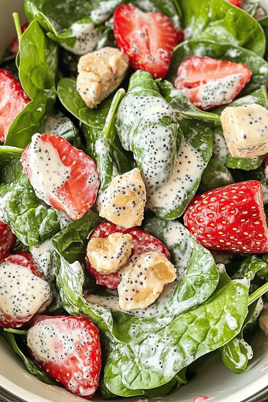 Easy Strawberry Spinach Salad with Poppy Seed Dressing ingredients