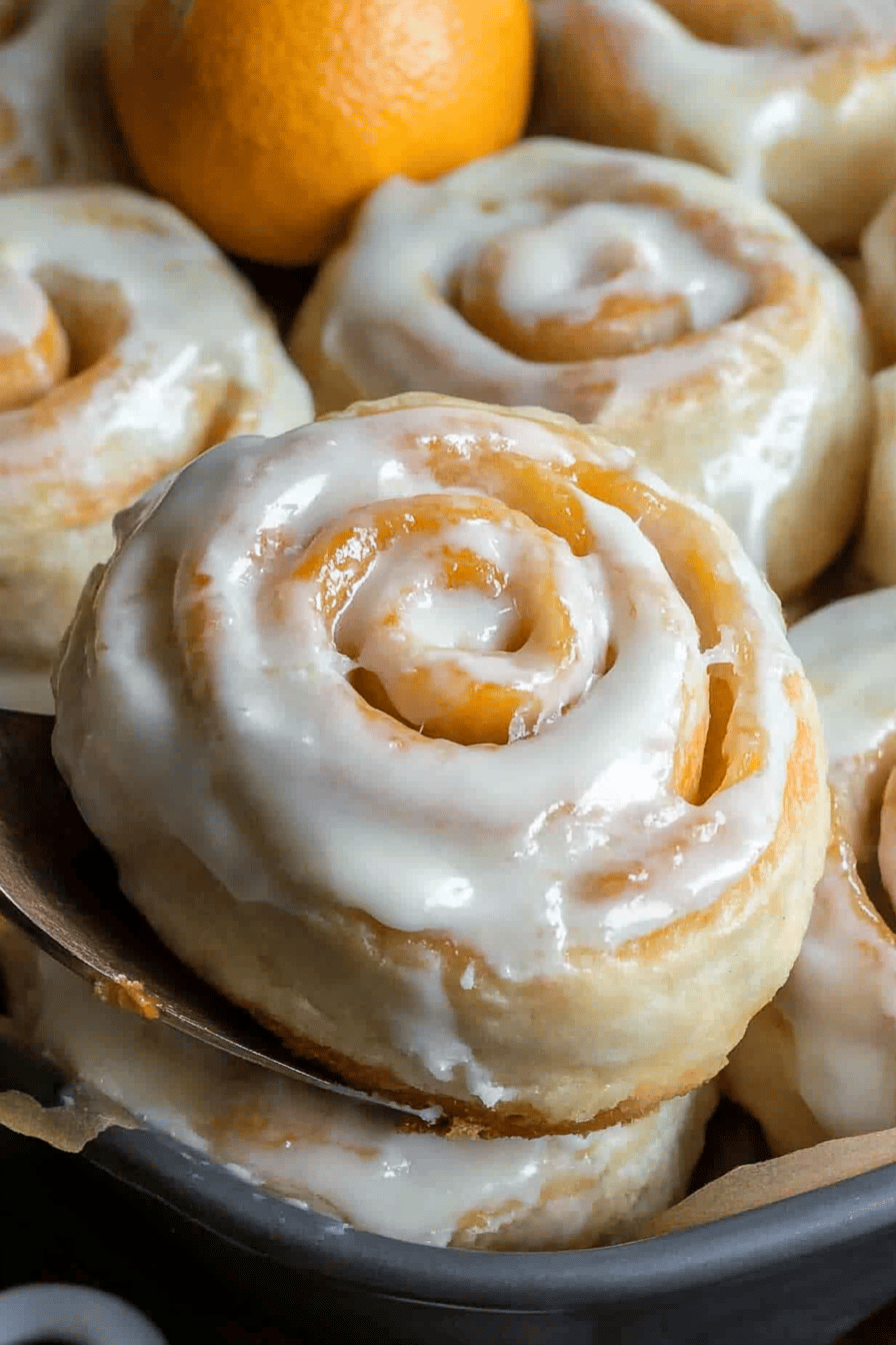 Easy Sweet Orange Rolls Recipe Final Dish Presentation
