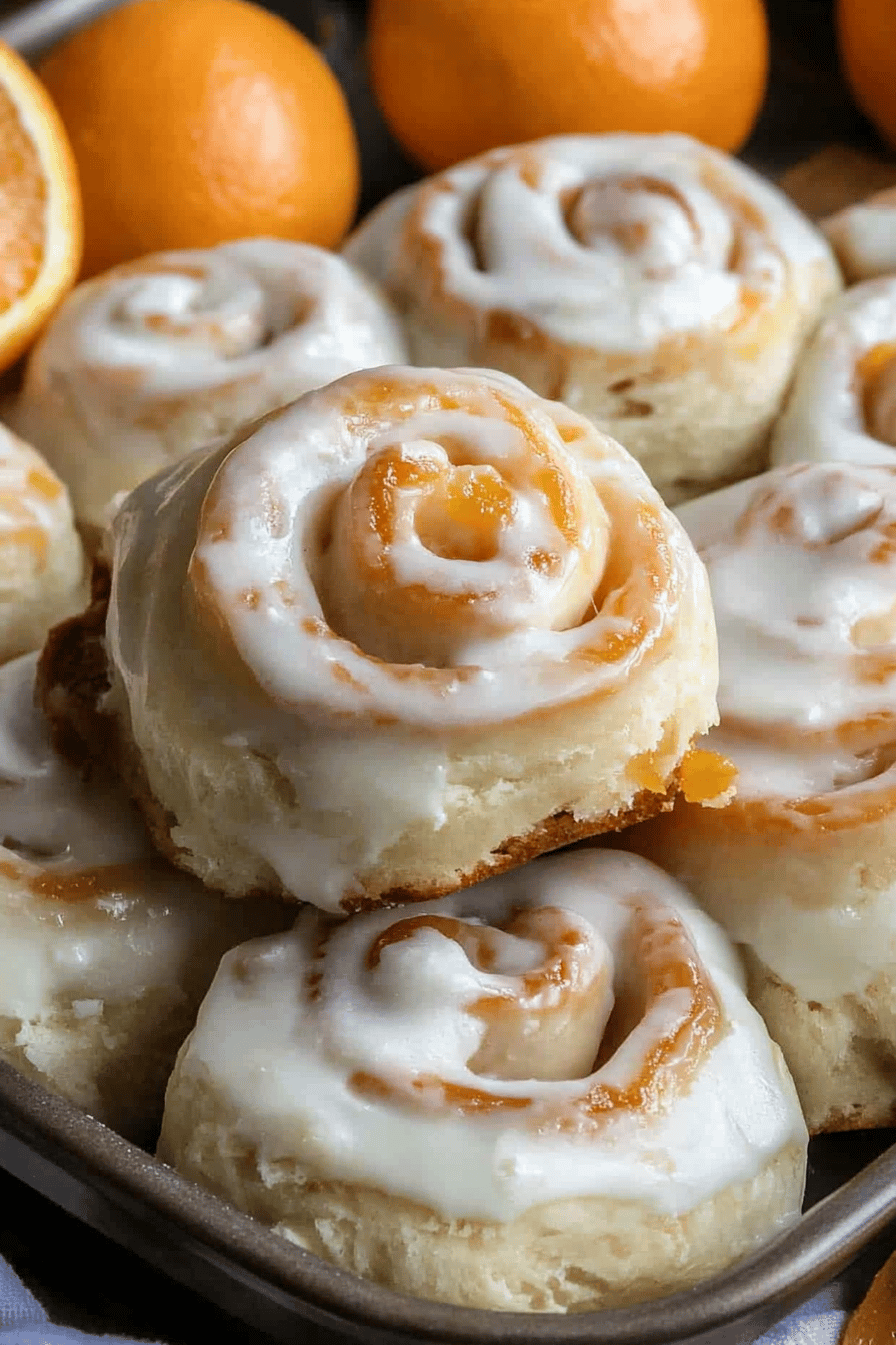 Easy Sweet Orange Rolls Recipe Final Dish Presentation