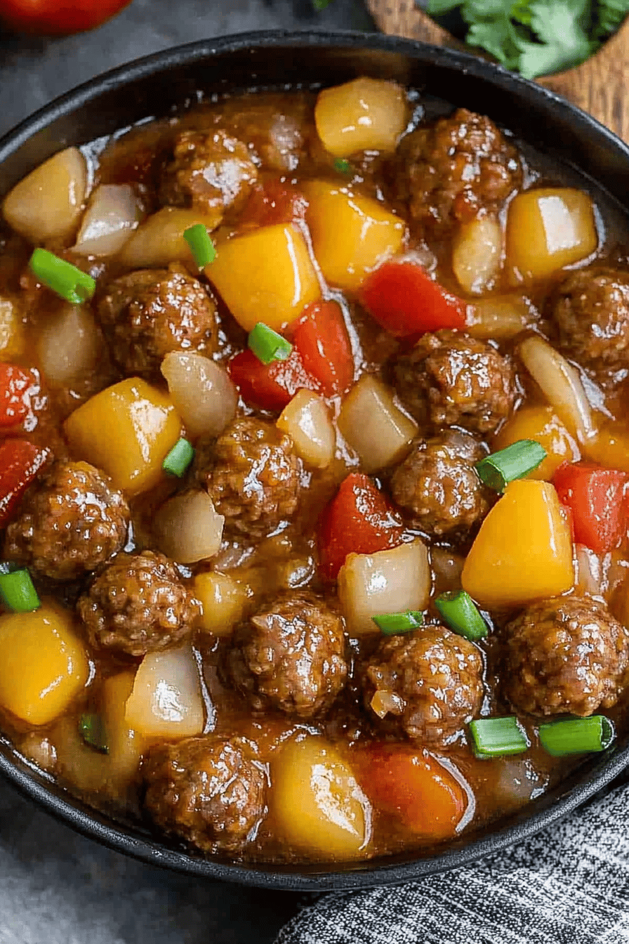 Easy Sweet and Sour Meatballs Recipe ingredients