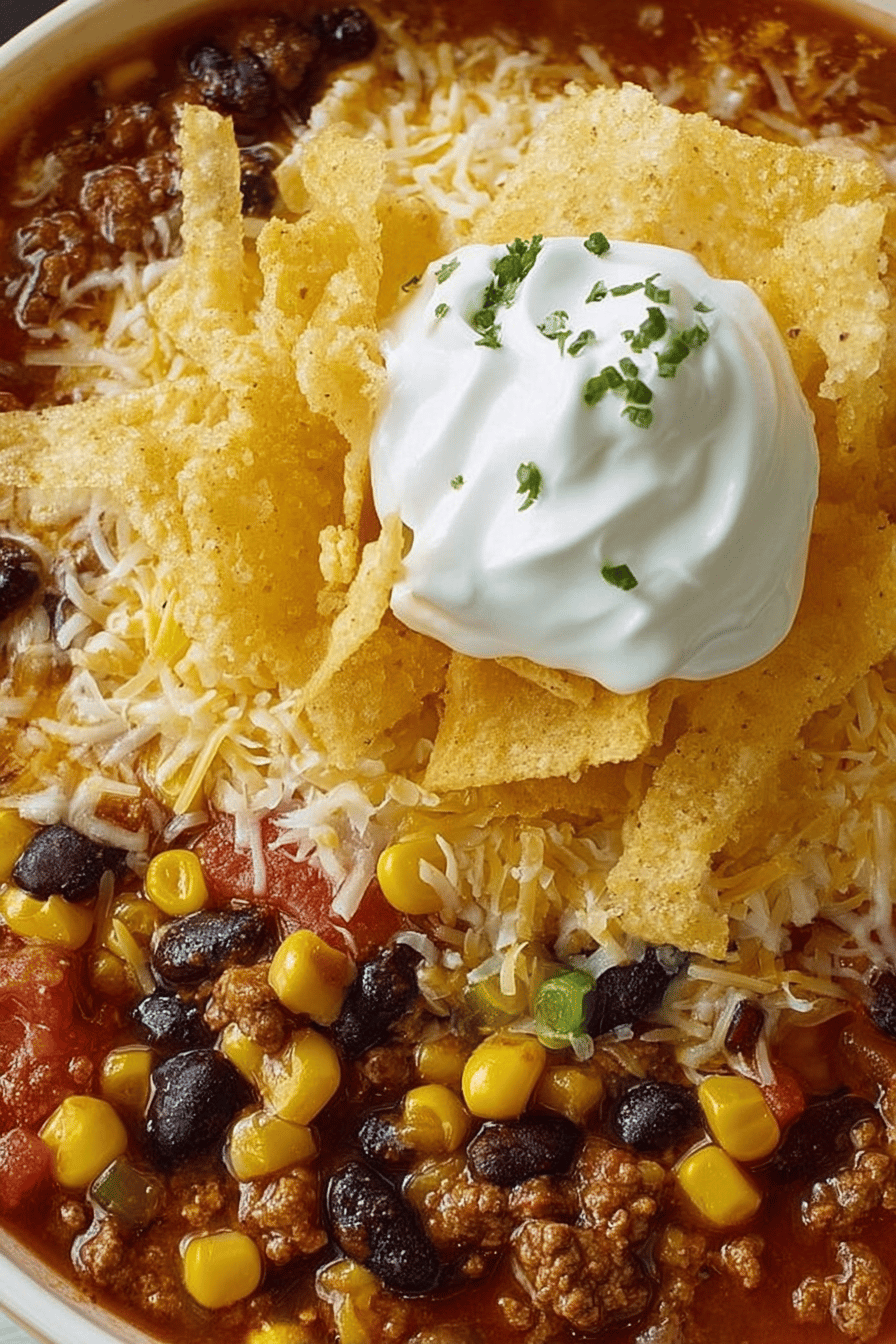 Easy Taco Chili Recipe ingredients