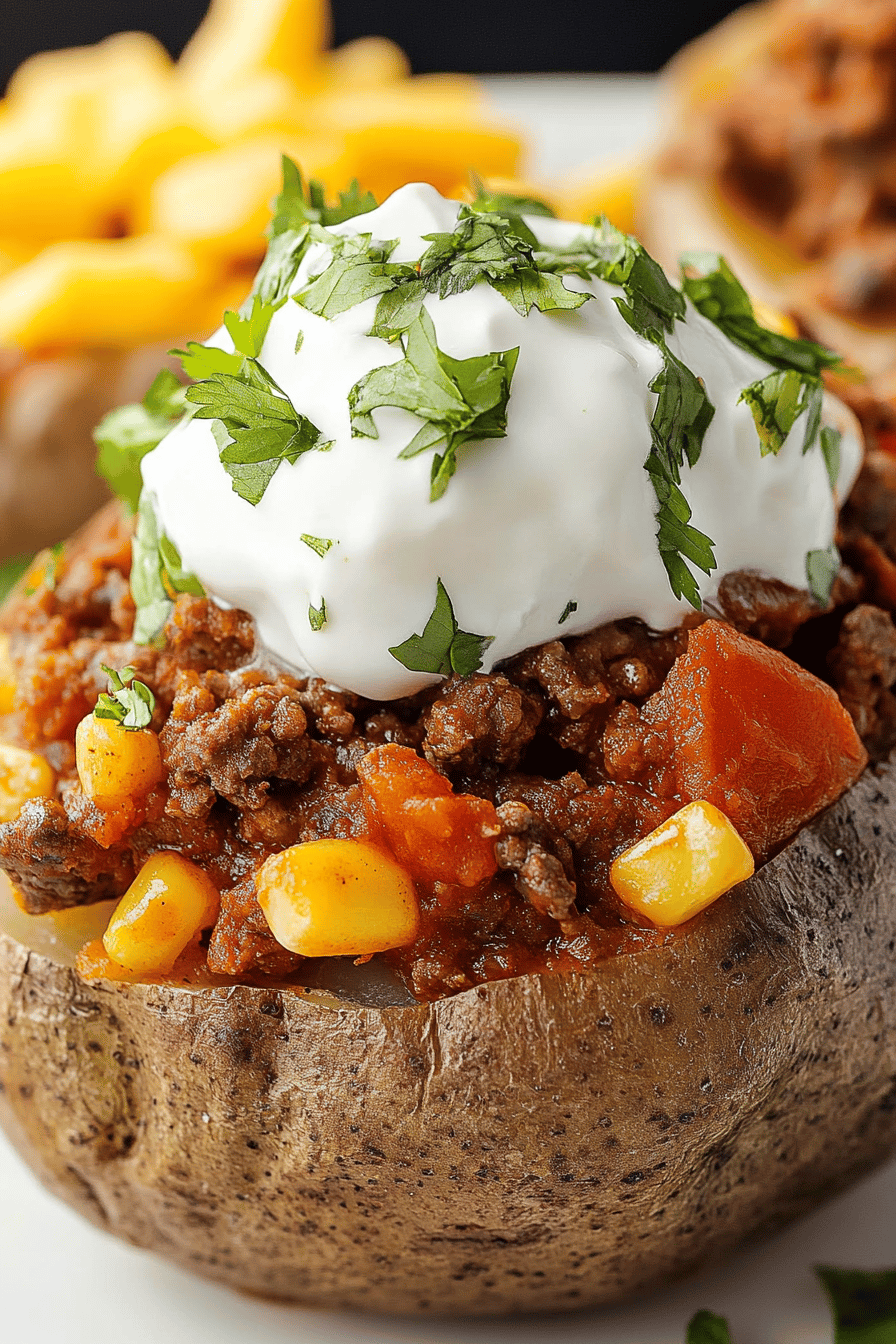 Easy Taco-Stuffed Baked Potatoes Recipe ingredients