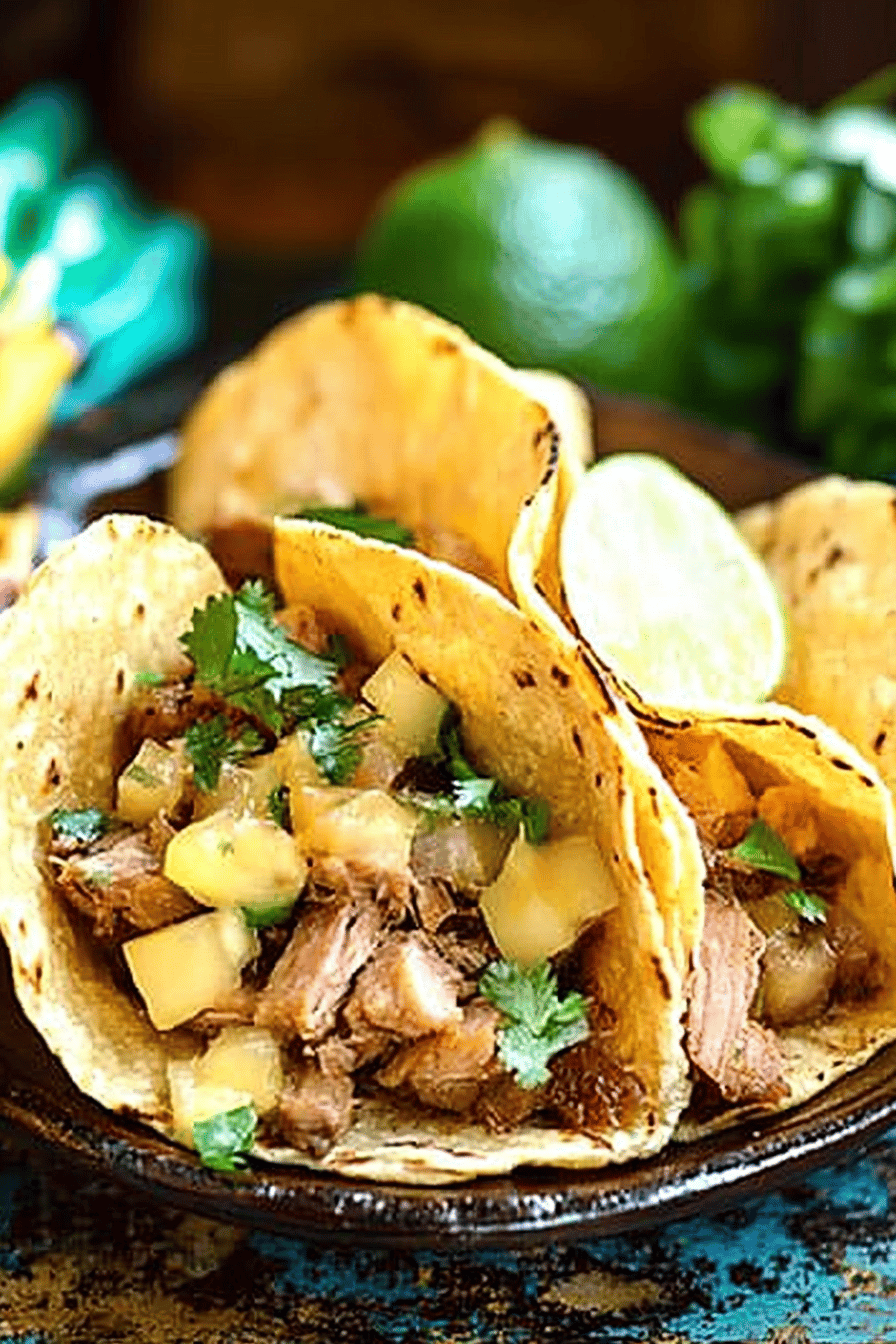 Easy Tacos al Pastor Recipe Final Dish Presentation