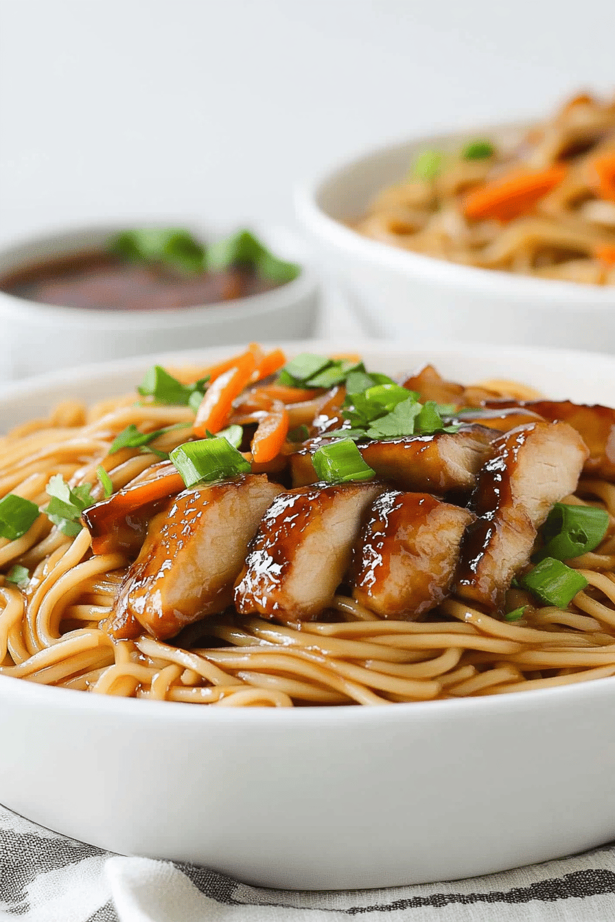 Easy Teriyaki Noodles Recipe Final Dish Presentation