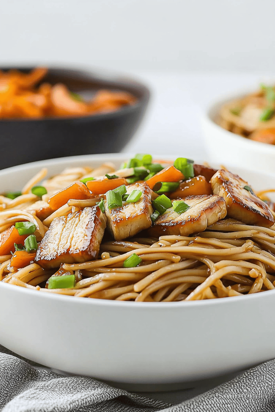Easy Teriyaki Noodles Recipe Final Dish Presentation